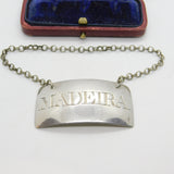 Georgian Sterling Silver Bright Cut Madeira Decanter Label 1802 London