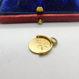 9ct Yellow Gold 'I Love You' Spinner Charm or Pendant 1970 London Vintage