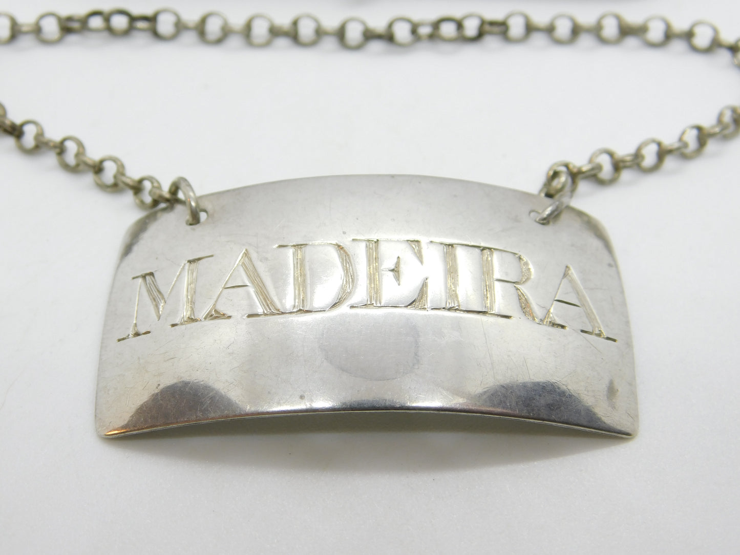 Georgian Sterling Silver Bright Cut Madeira Decanter Label 1802 London