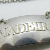 Georgian Sterling Silver Bright Cut Madeira Decanter Label 1802 London