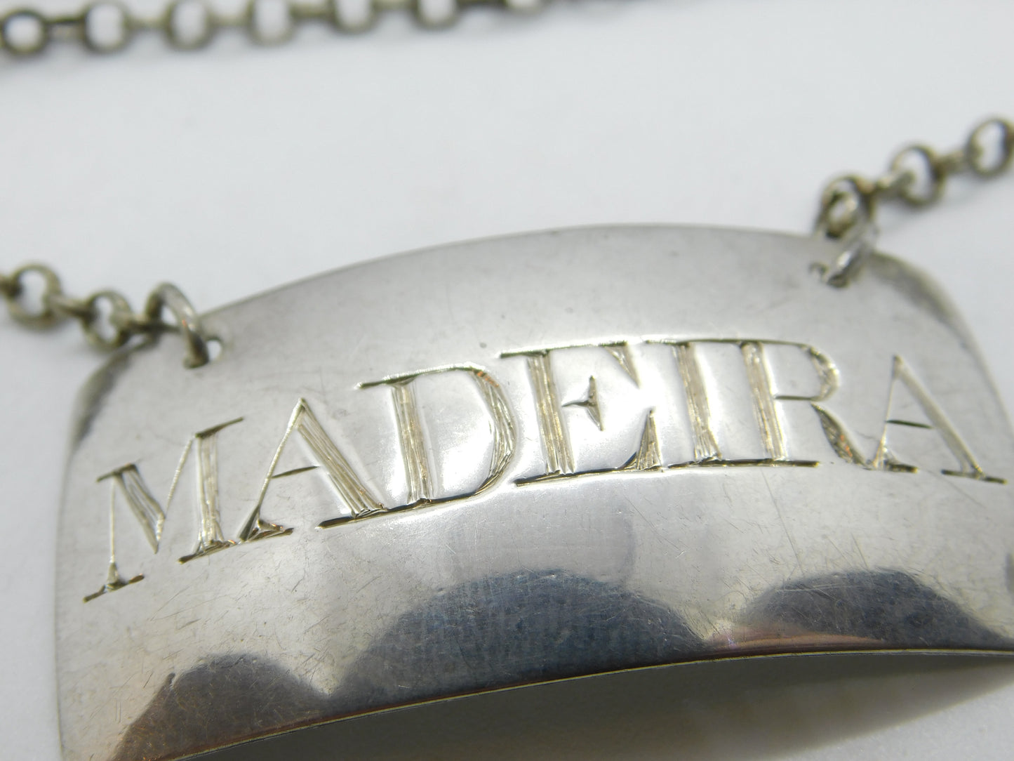 Georgian Sterling Silver Bright Cut Madeira Decanter Label 1802 London