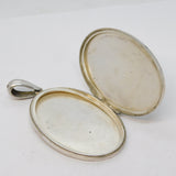 Victorian Large Sterling Silver & Gold Floral Locket Antique 1881 Chester