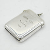 Victorian Sterling Silver 'Royal Visit to Natal, 1901' Vesta Case Antique Birmingham