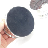 Pair of Contemporary Sterling Silver Wooden Base Bottle Coasters 2021 Birmingham