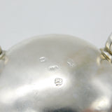Georgian Pair of Sterling Silver Paw Foot Salt Cellars 1772 London Stephen Adams