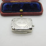 Victorian Sterling Silver Gilded Vinaigrette Fob 1873 Birmingham Antique