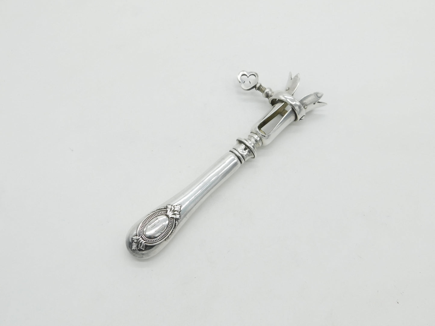 Victorian French Silver Handled Lamb 'Gigot' Bone Holder c1890 Antique