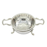 Sterling Silver Two-Handled Tea Strainer & Stand Vintage 1963 Birmingham