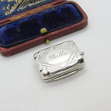 Victorian Sterling Silver Gilded Vinaigrette Fob 1873 Birmingham Antique