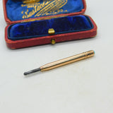 9ct Yellow Gold & Turquoise Topped Propelling Pencil Charm Pendant Antique