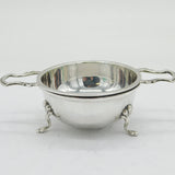 Sterling Silver Two-Handled Tea Strainer & Stand Vintage 1963 Birmingham