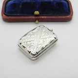 Victorian Sterling Silver Gilded Vinaigrette Fob 1873 Birmingham Antique