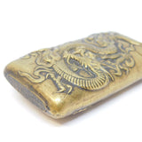 19th Century Chinese Brass Dragon Pattern Vesta Case Antique c1890