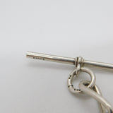 Sterling Silver Trombone Link Albert Watch Chain Bracelet Antique c1930 Art Deco