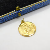 9ct Yellow Gold St Christopher Patron of Travel Charm Pendant Vintage 1967