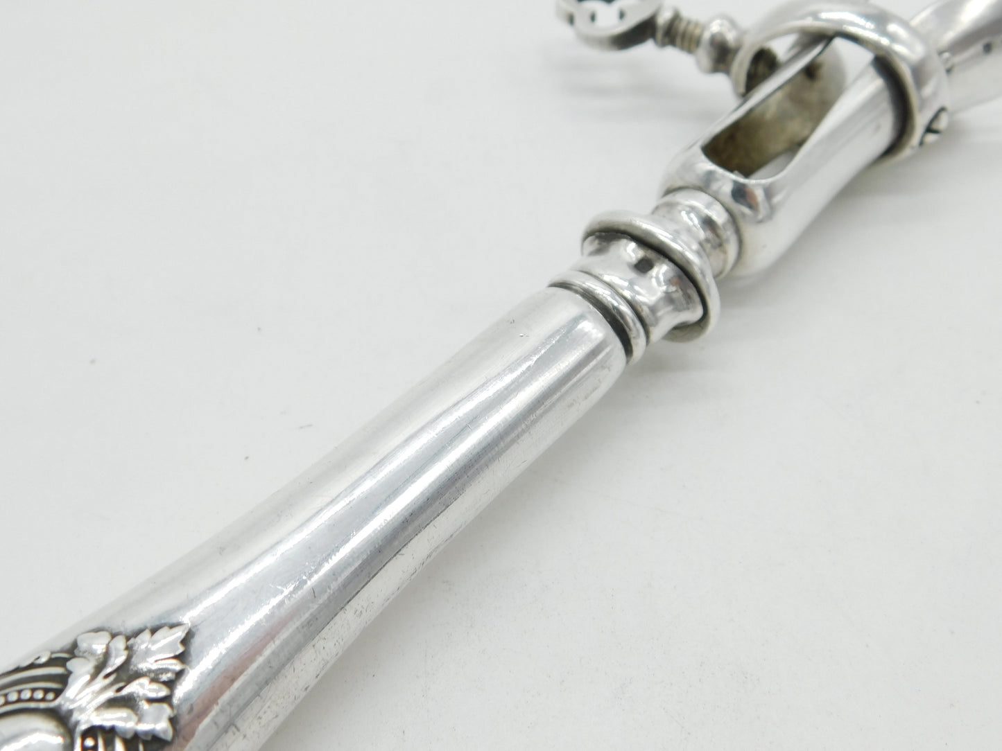 Victorian French Silver Handled Lamb 'Gigot' Bone Holder c1890 Antique