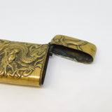19th Century Chinese Brass Dragon Pattern Vesta Case Antique c1890