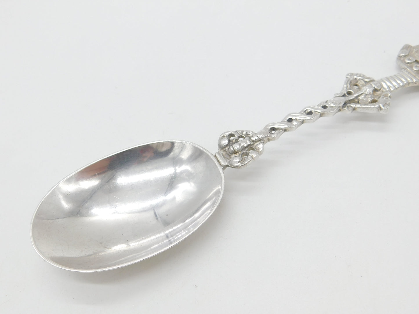 Victorian Sterling Silver HMS Victory Terminal Serving Spoon 1888 London