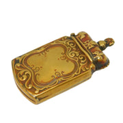 King Edward VII Brass Coronation Crown Vesta Matches Case Antique c1901