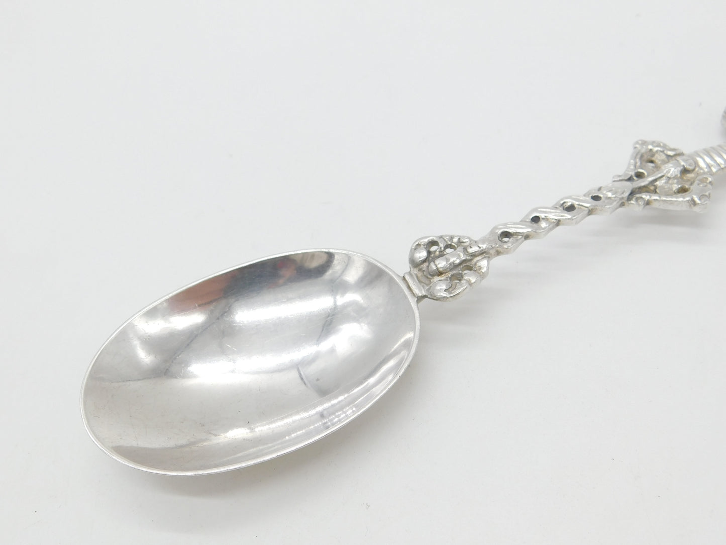 Victorian Sterling Silver HMS Victory Terminal Serving Spoon 1888 London