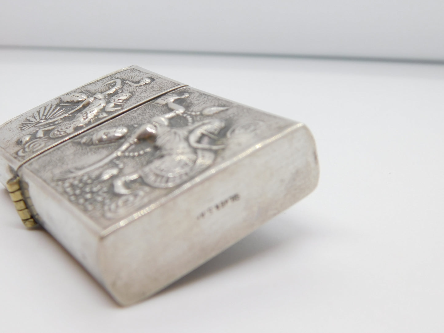 Siam Sterling Silver Cased Zippo Cigarette Lighter Vintage c1970