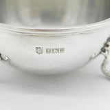 Sterling Silver Two-Handled Tea Strainer & Stand Vintage 1963 Birmingham
