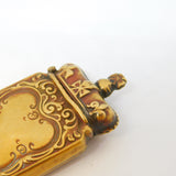 King Edward VII Brass Coronation Crown Vesta Matches Case Antique c1901