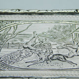 William IV Sterling Silver Horse Racing Snuff Box Antique 1836 Birmingham