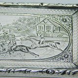 William IV Sterling Silver Horse Racing Snuff Box Antique 1836 Birmingham