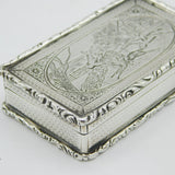 William IV Sterling Silver Horse Racing Snuff Box Antique 1836 Birmingham