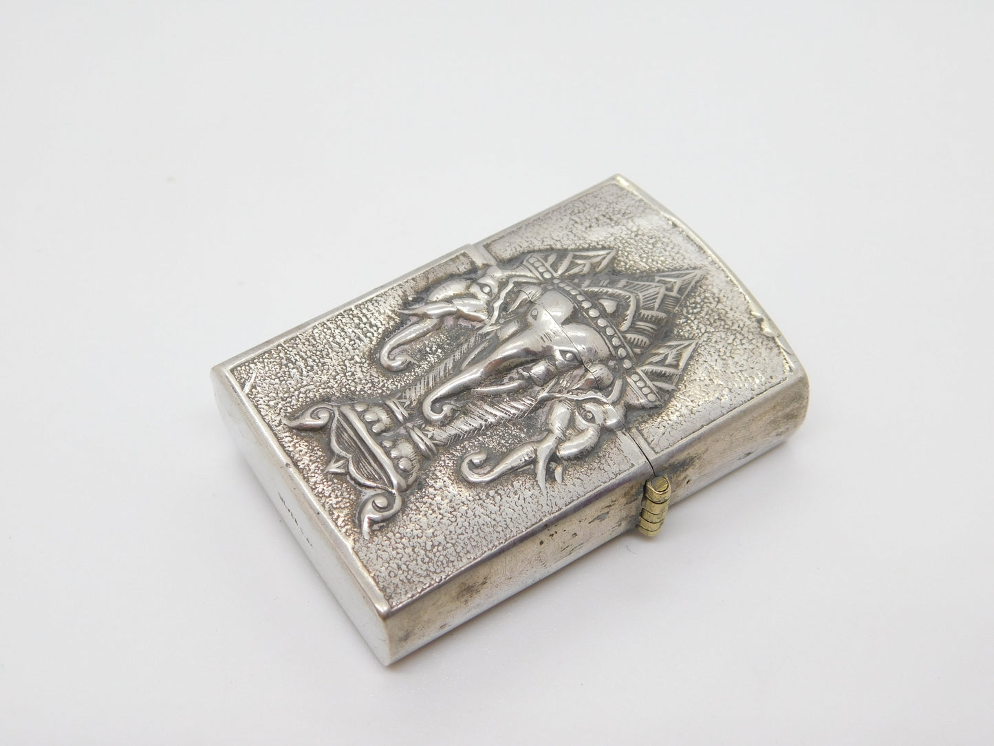 Siam Sterling Silver Cased Zippo Cigarette Lighter Vintage c1970