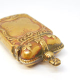 King Edward VII Brass Coronation Crown Vesta Matches Case Antique c1901