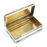 William IV Sterling Silver Horse Racing Snuff Box Antique 1836 Birmingham