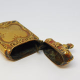 King Edward VII Brass Coronation Crown Vesta Matches Case Antique c1901