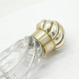 Victorian Sterling Silver Gilt Moulded Glass Double-Ended Scent Bottle Antique 1887