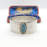 Bernard Instone Sterling Silver Planished Napkin Ring Antique 1925 Arts & Crafts