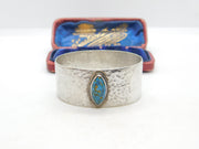 Bernard Instone Sterling Silver Planished Napkin Ring Antique 1925 Arts & Crafts