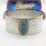 Bernard Instone Sterling Silver Planished Napkin Ring Antique 1925 Arts & Crafts