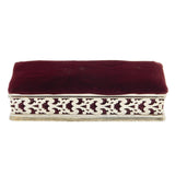 Victorian Large Sterling Silver Velvet Lined Jewellery Box Antique 1896 London