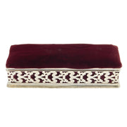 Victorian Large Sterling Silver Velvet Lined Jewellery Box Antique 1896 London