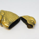 19th Century Brass Novelty Parrot & Frog Vesta Case Antique c1890