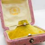 9ct Yellow Gold & 0.2ct Diamond Solitaire Ring Vintage Sheffield c1990