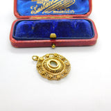 18th Century Spanish Colonial Silver Gilt Filigree Locket Pendant Antique c1750