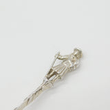 Victorian Sterling Silver Cromwell Terminal Serving Spoon 1887 London Antique