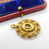 18th Century Spanish Colonial Silver Gilt Filigree Locket Pendant Antique c1750