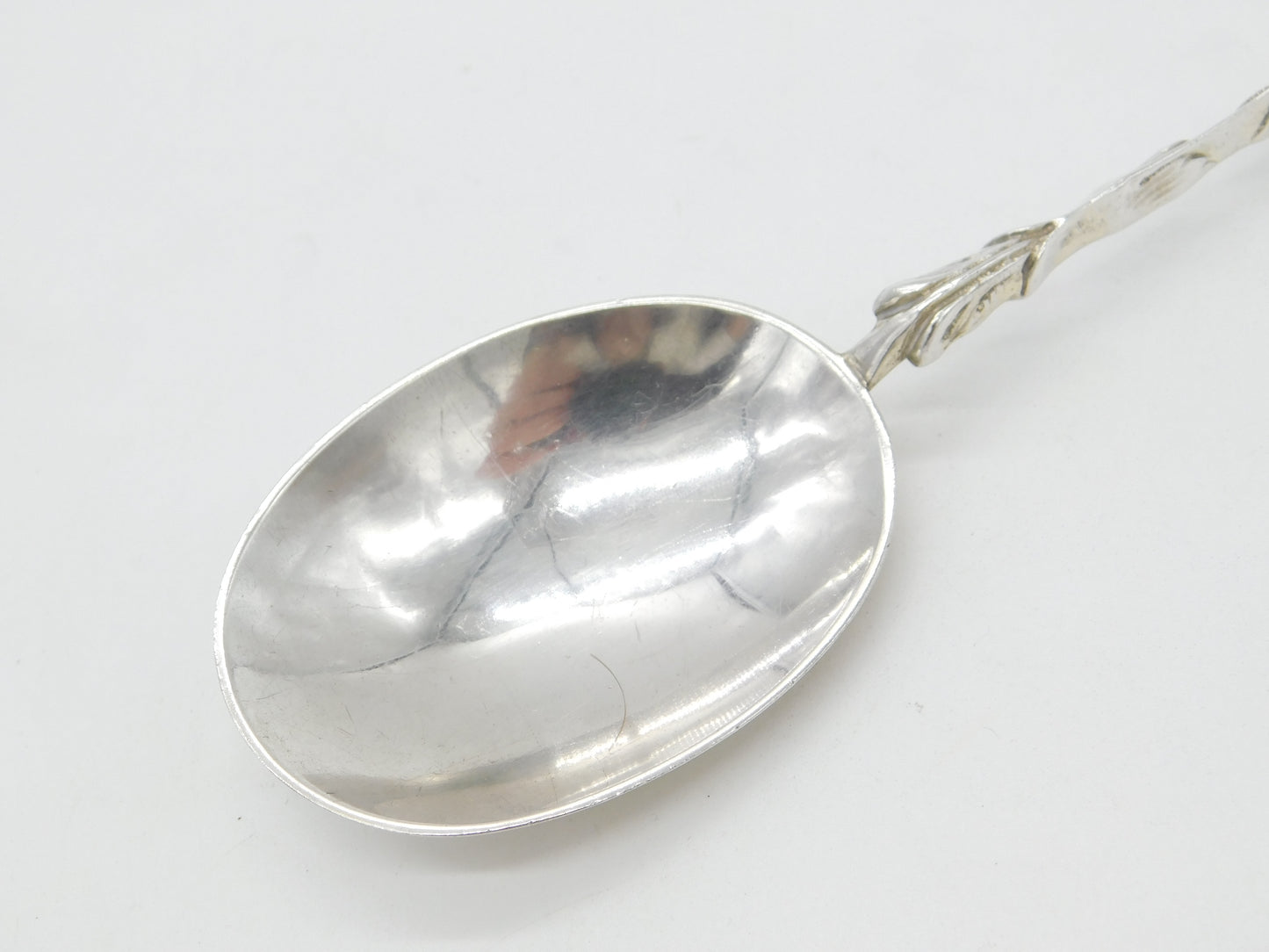 Victorian Sterling Silver Cromwell Terminal Serving Spoon 1887 London Antique