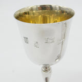 Pair of Sterling Silver Wine Chalices or Goblets Vintage 1973 Birmingham