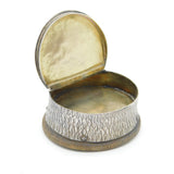 Victorian Sterling Silver Stag Hunting Interest Snuff Box Antique 1871