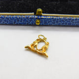9ct Yellow Gold Twins of Gemini Zodiac Charm Pendant Vintage c1970