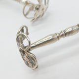 Early Victorian Pair of Sterling Silver Knife Rests c1840 London Joseph Willmore